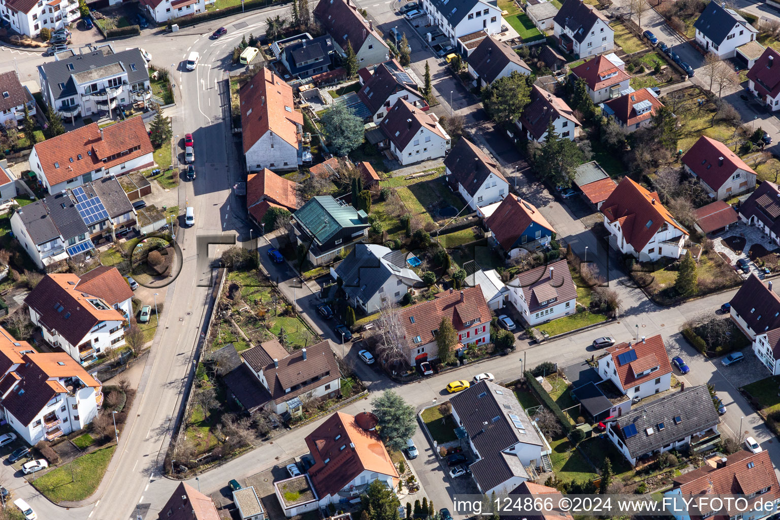 Vue aérienne de Quartier Malmsheim in Renningen dans le département Bade-Wurtemberg, Allemagne