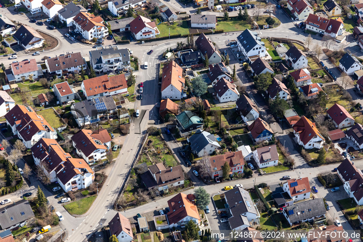 Vue aérienne de Quartier Malmsheim in Renningen dans le département Bade-Wurtemberg, Allemagne