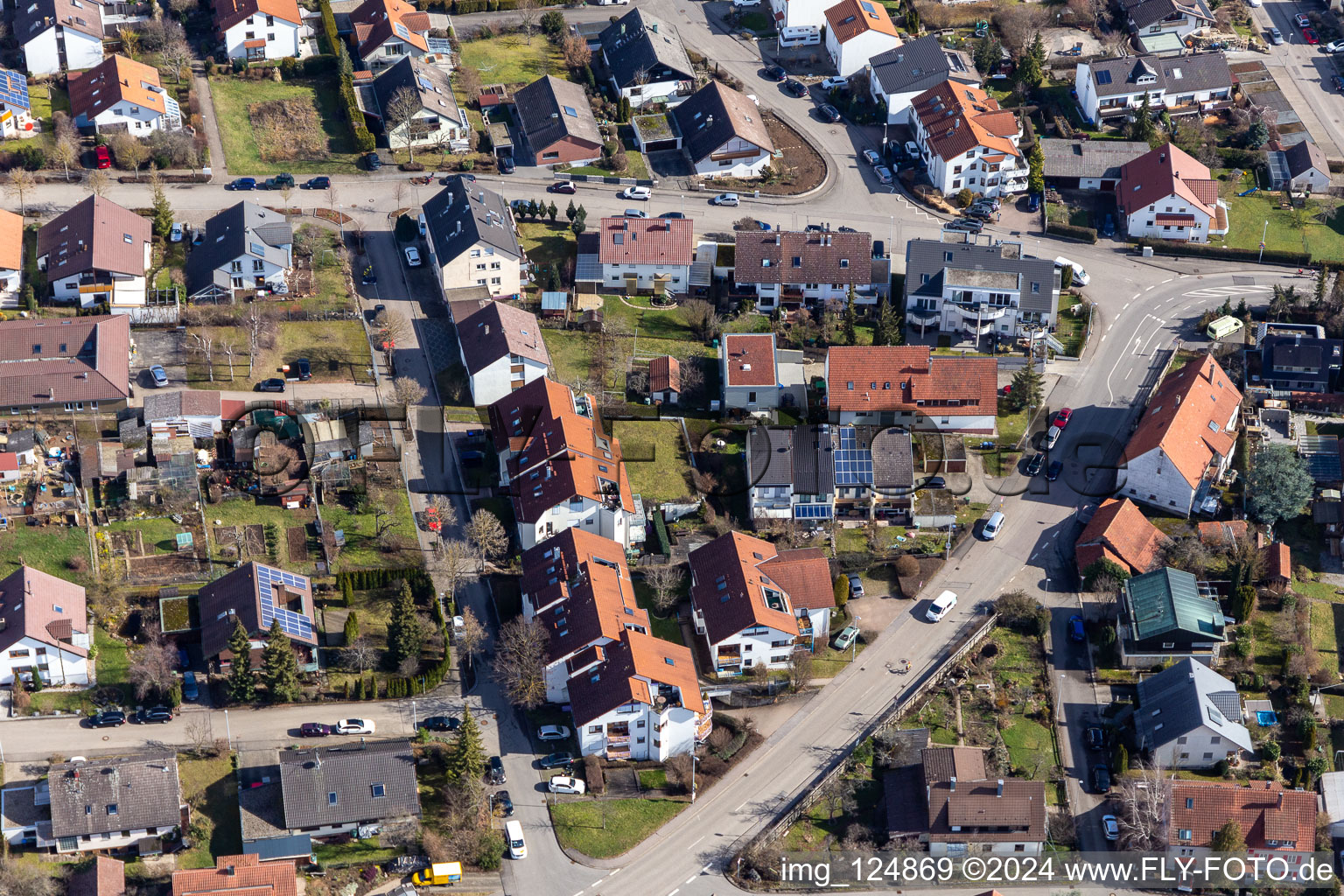 Vue oblique de Renningen dans le département Bade-Wurtemberg, Allemagne