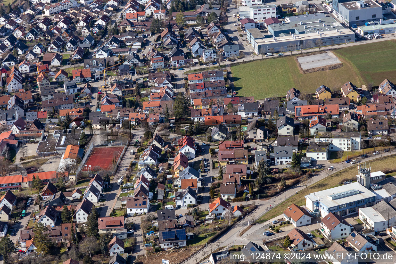 Quartier Malmsheim in Renningen dans le département Bade-Wurtemberg, Allemagne d'en haut