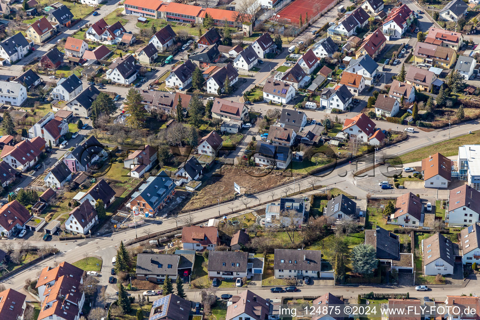 Quartier Malmsheim in Renningen dans le département Bade-Wurtemberg, Allemagne hors des airs