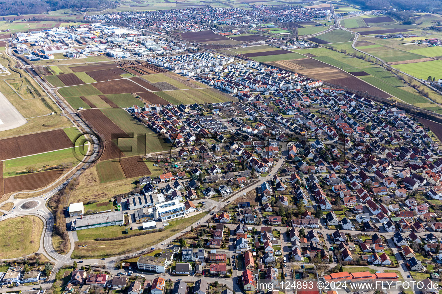 Quartier Malmsheim in Renningen dans le département Bade-Wurtemberg, Allemagne d'un drone