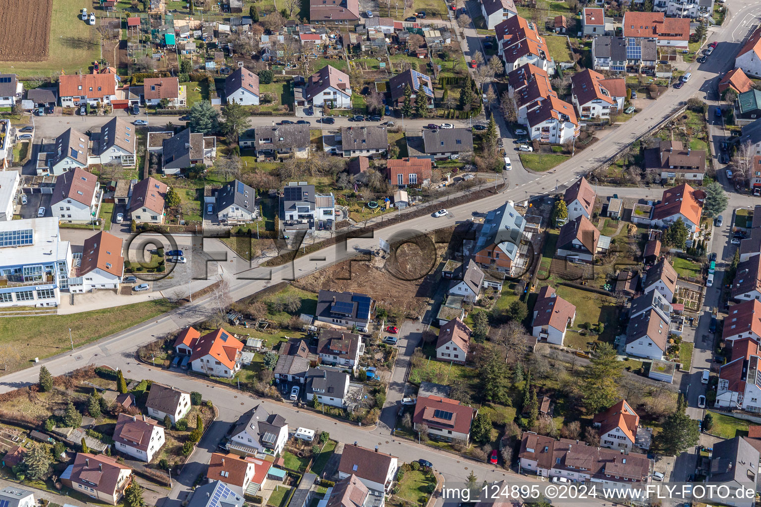 Vue aérienne de Quartier Malmsheim in Renningen dans le département Bade-Wurtemberg, Allemagne