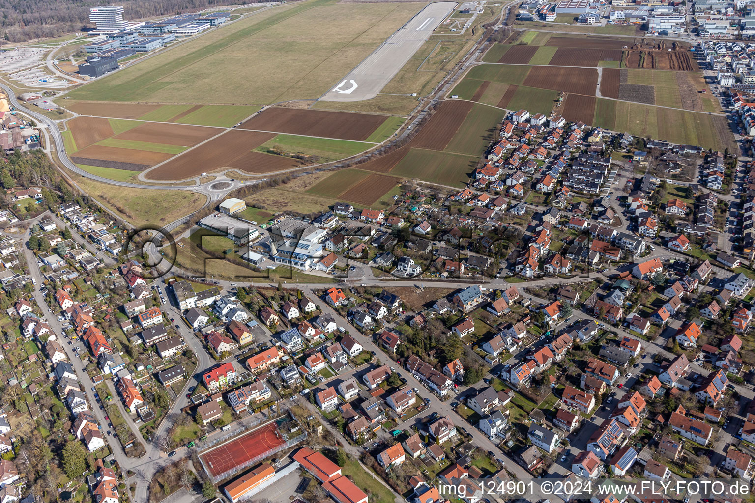 Vue oblique de Quartier Malmsheim in Renningen dans le département Bade-Wurtemberg, Allemagne