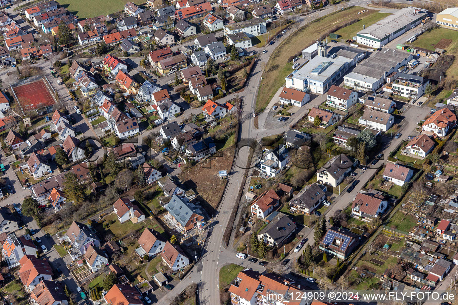 Quartier Malmsheim in Renningen dans le département Bade-Wurtemberg, Allemagne hors des airs