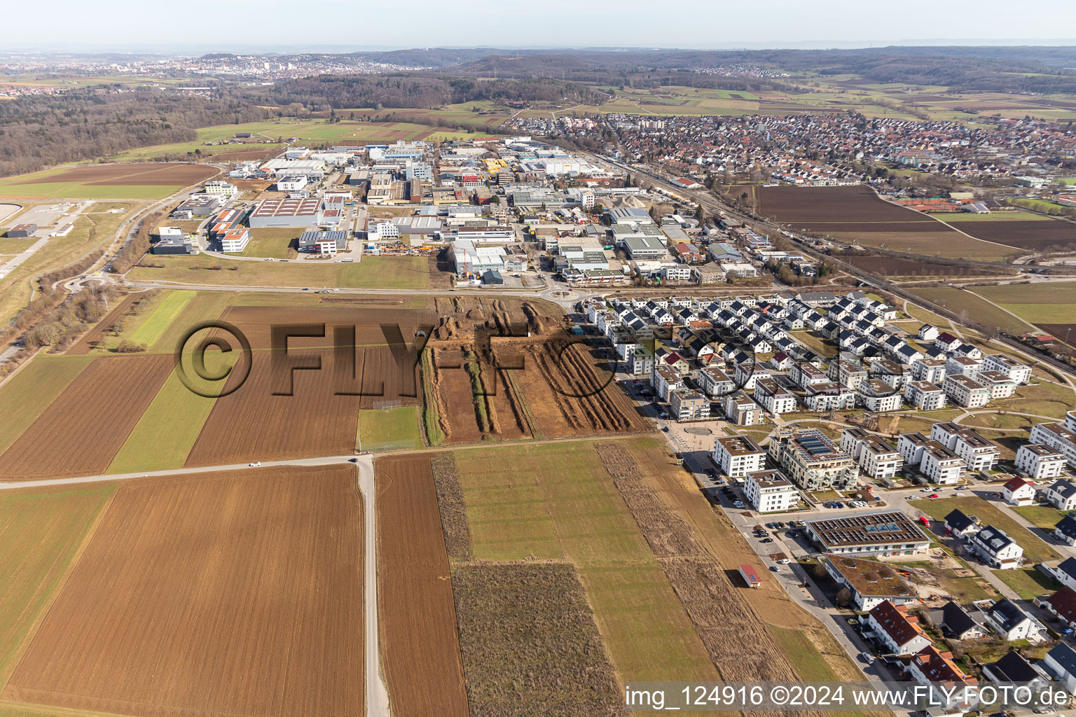 Photographie aérienne de Renningen dans le département Bade-Wurtemberg, Allemagne