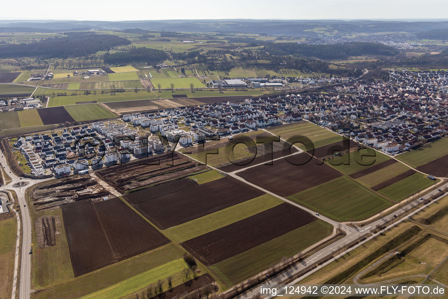 Enregistrement par drone de Renningen dans le département Bade-Wurtemberg, Allemagne