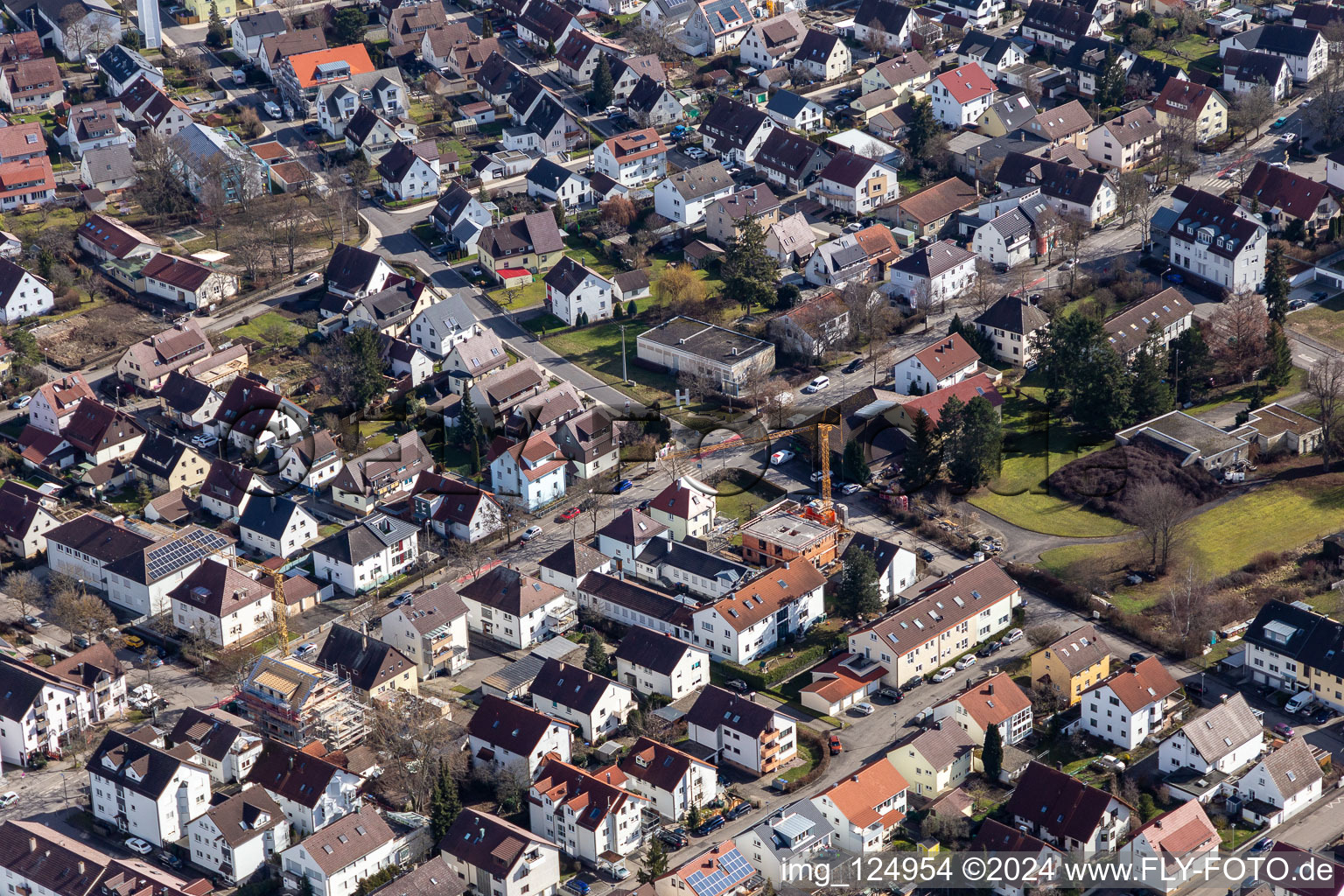 Vue aérienne de Renningen dans le département Bade-Wurtemberg, Allemagne