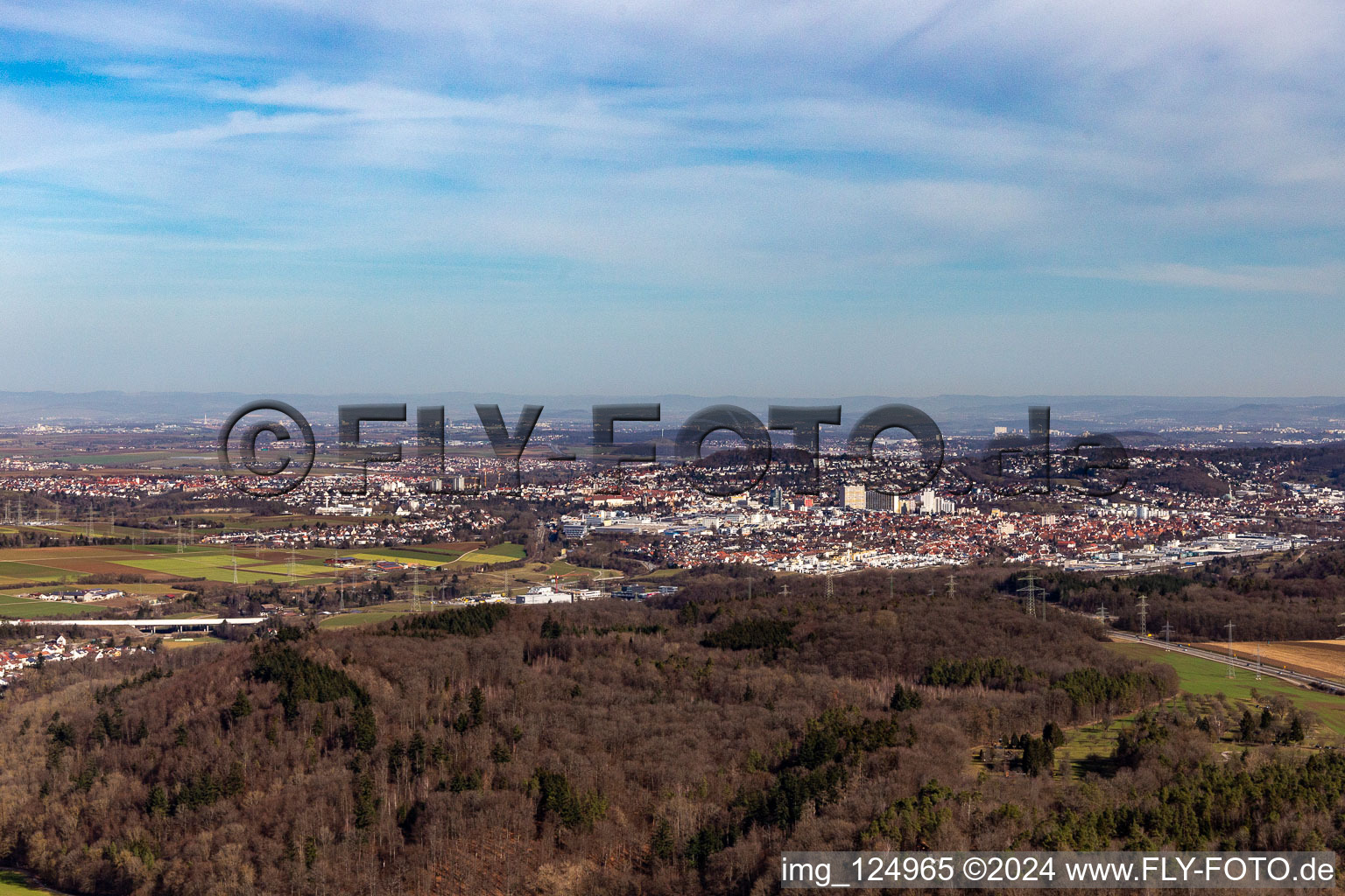 Vue aérienne de Quartier Eltingen in Leonberg dans le département Bade-Wurtemberg, Allemagne