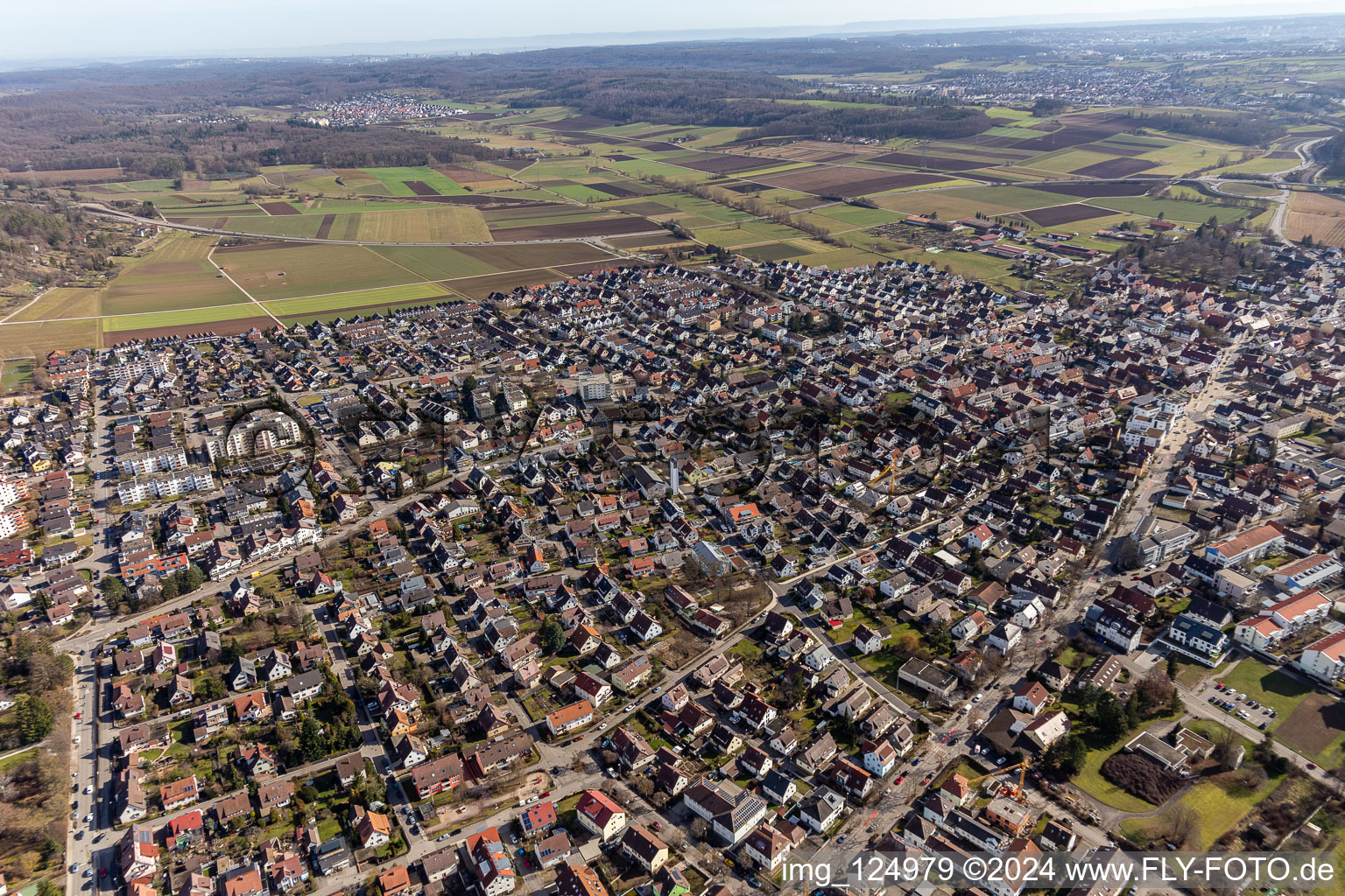 Renningen dans le département Bade-Wurtemberg, Allemagne d'un drone