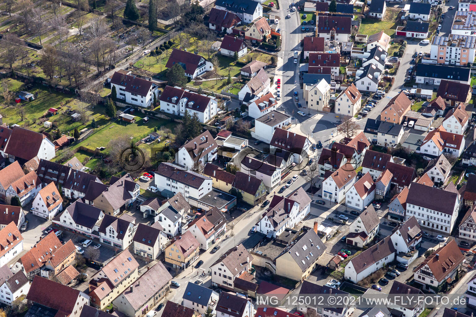 Renningen dans le département Bade-Wurtemberg, Allemagne d'un drone