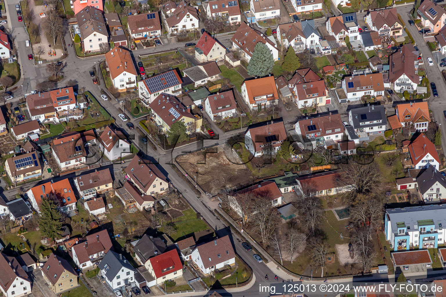 Vue oblique de Renningen dans le département Bade-Wurtemberg, Allemagne