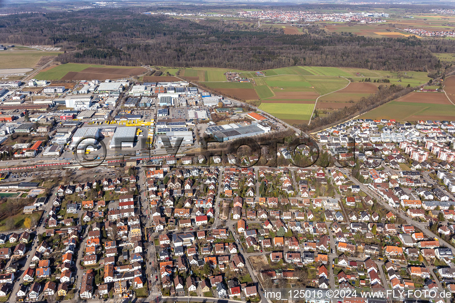 Renningen dans le département Bade-Wurtemberg, Allemagne d'en haut