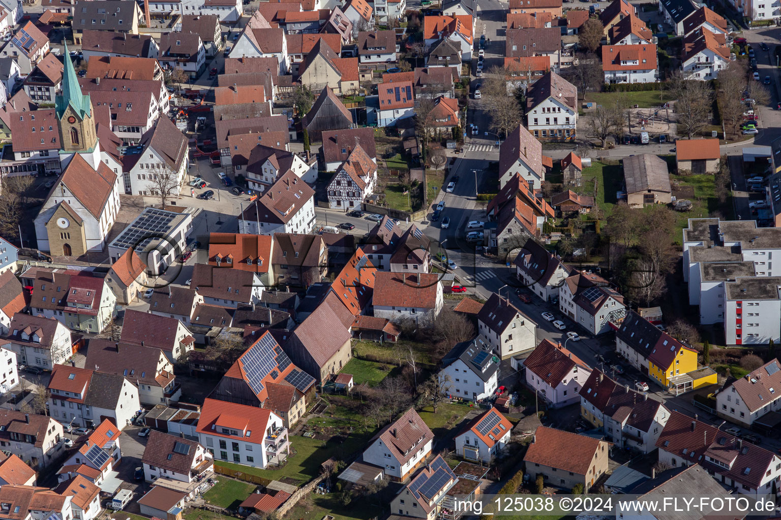 Photographie aérienne de Renningen dans le département Bade-Wurtemberg, Allemagne