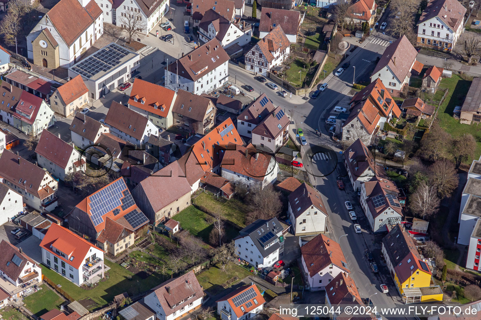 Renningen dans le département Bade-Wurtemberg, Allemagne d'en haut