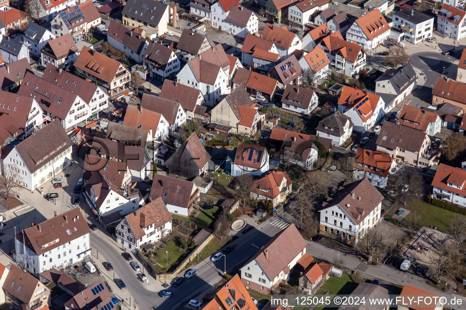 Renningen dans le département Bade-Wurtemberg, Allemagne hors des airs