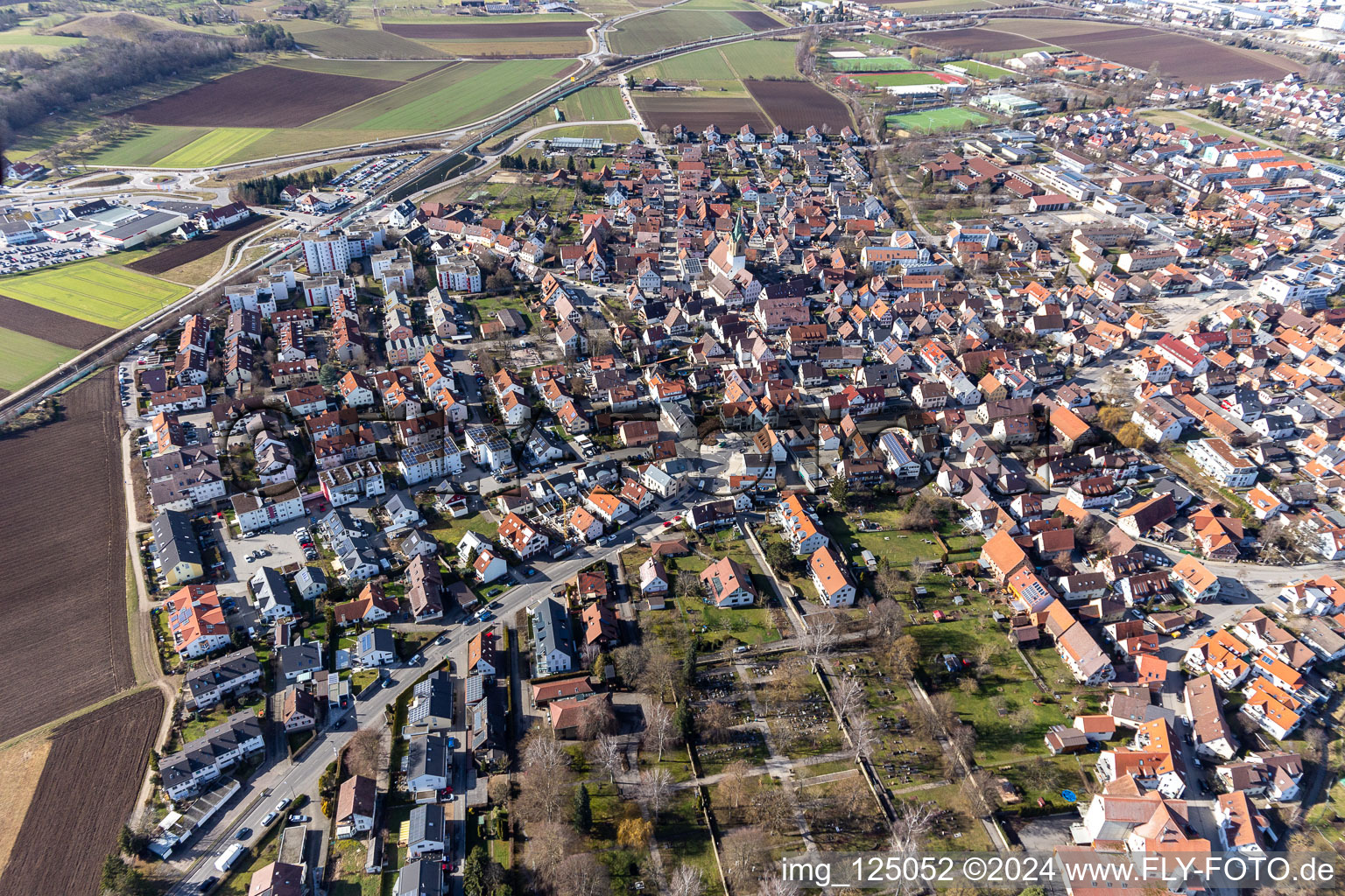 Image drone de Renningen dans le département Bade-Wurtemberg, Allemagne