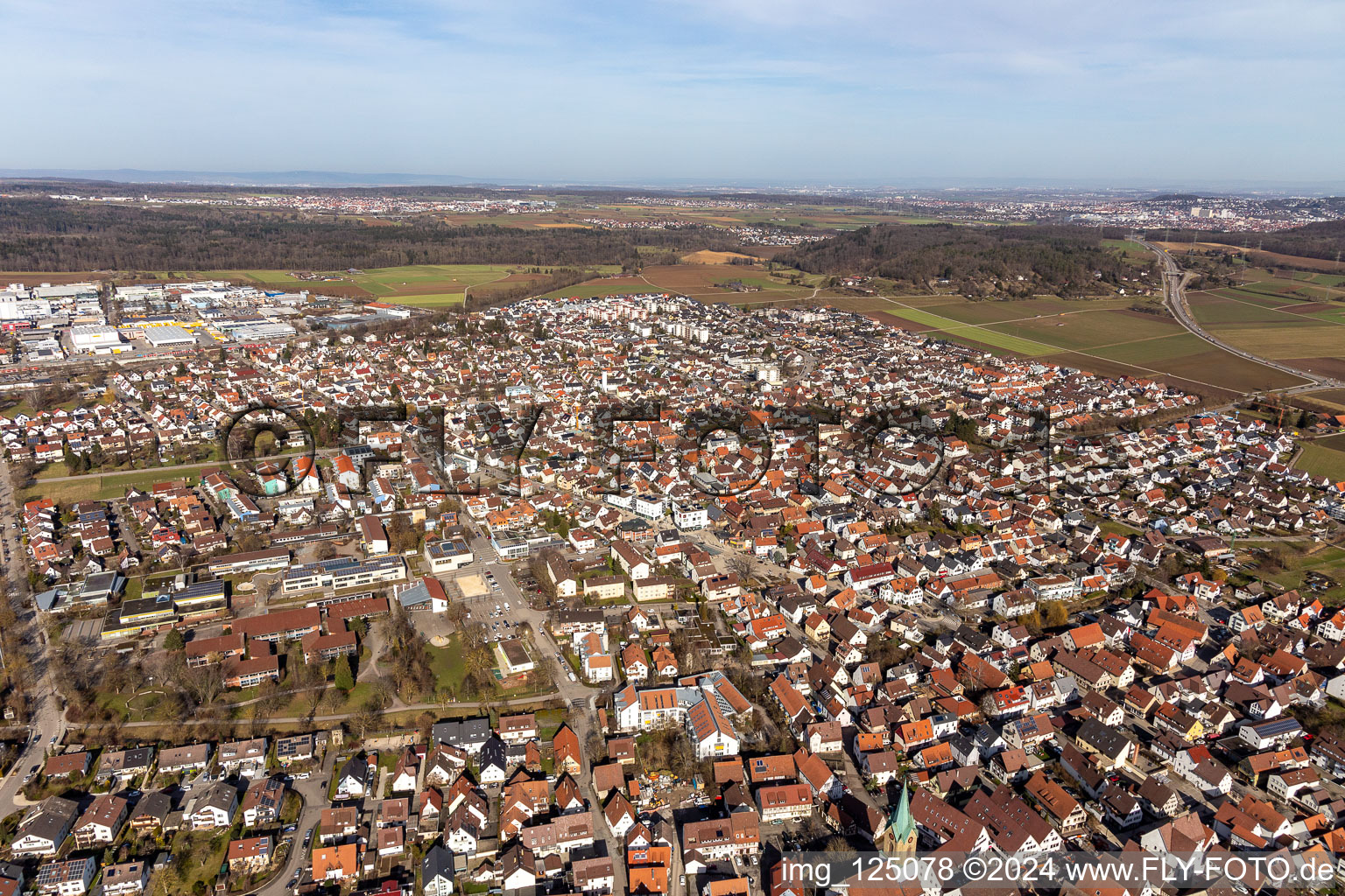 Image drone de Renningen dans le département Bade-Wurtemberg, Allemagne