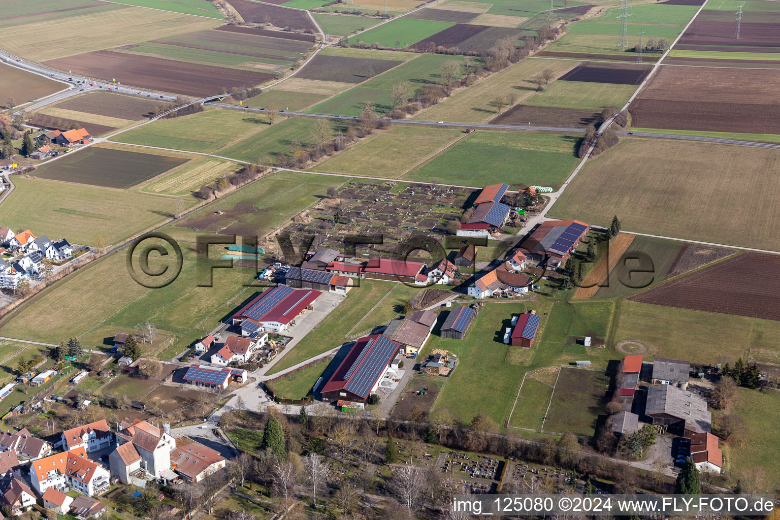 Renningen dans le département Bade-Wurtemberg, Allemagne d'un drone