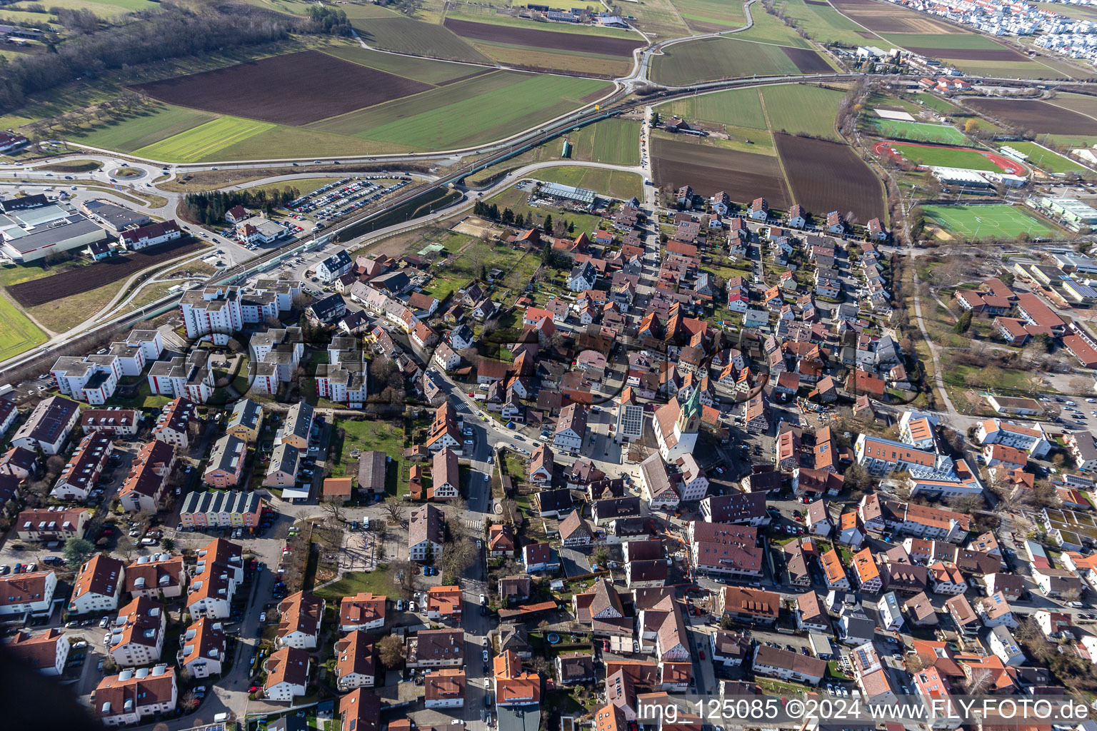 Photographie aérienne de Renningen dans le département Bade-Wurtemberg, Allemagne