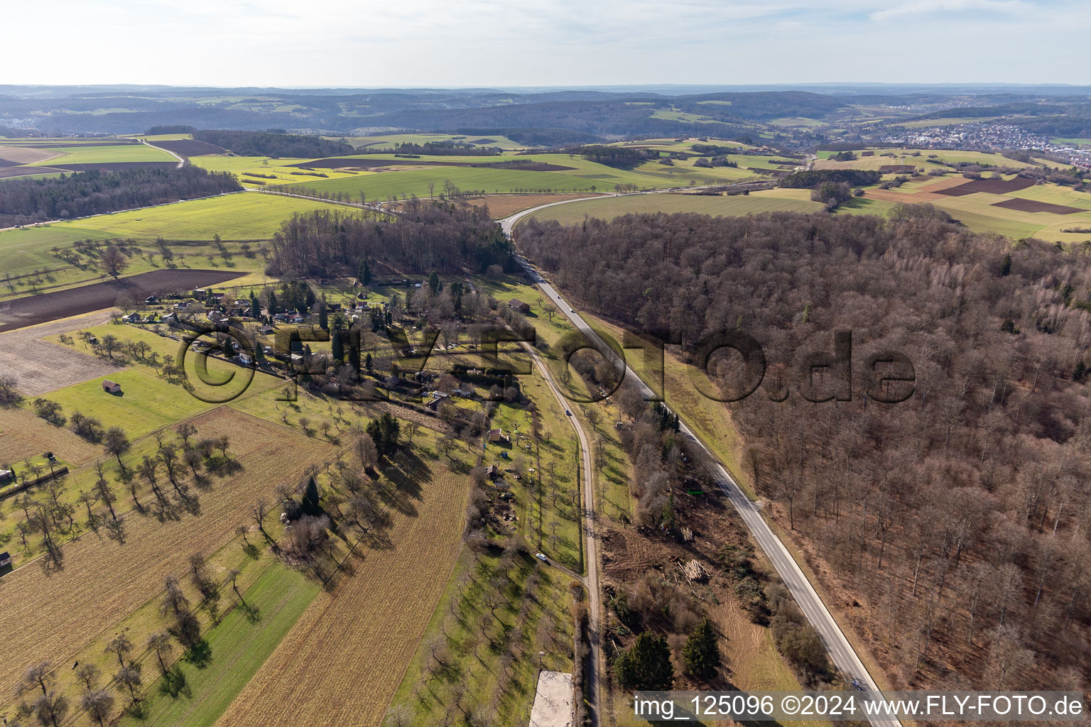 Vue aérienne de Jardins familiaux à Renningen dans le département Bade-Wurtemberg, Allemagne