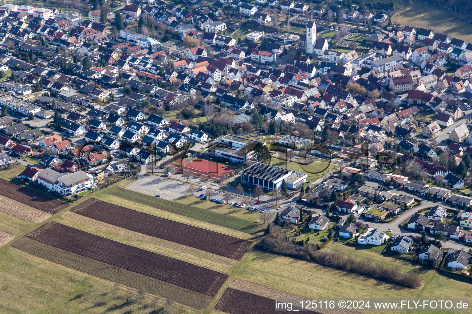 Aidlingen dans le département Bade-Wurtemberg, Allemagne hors des airs