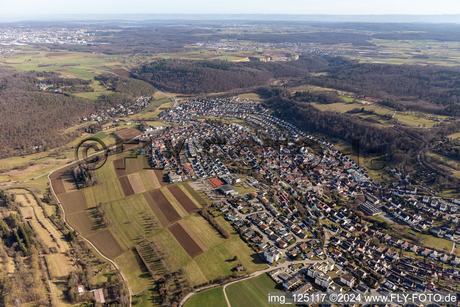 Aidlingen dans le département Bade-Wurtemberg, Allemagne vue d'en haut