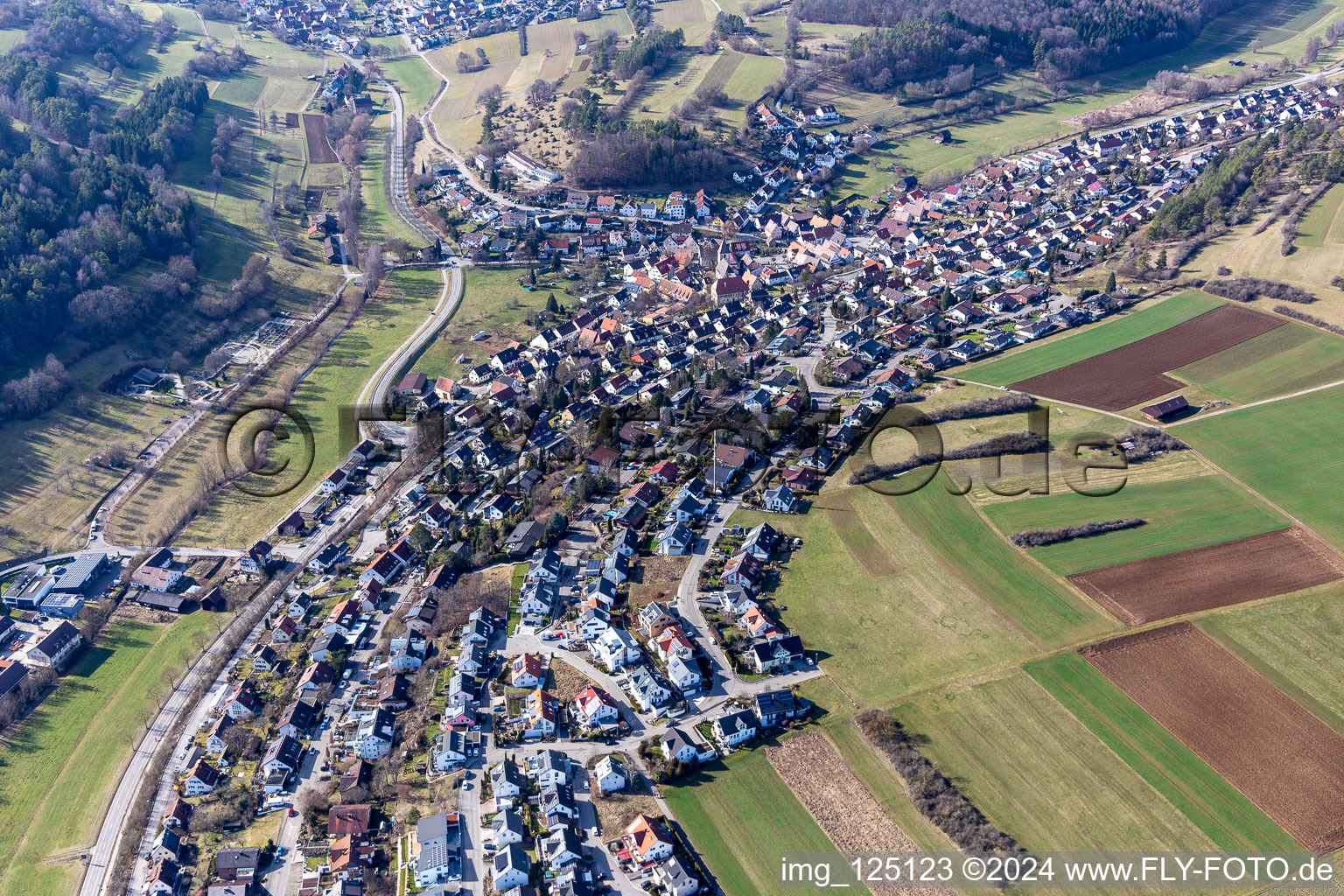 Vue aérienne de Quartier Deufringen in Aidlingen dans le département Bade-Wurtemberg, Allemagne