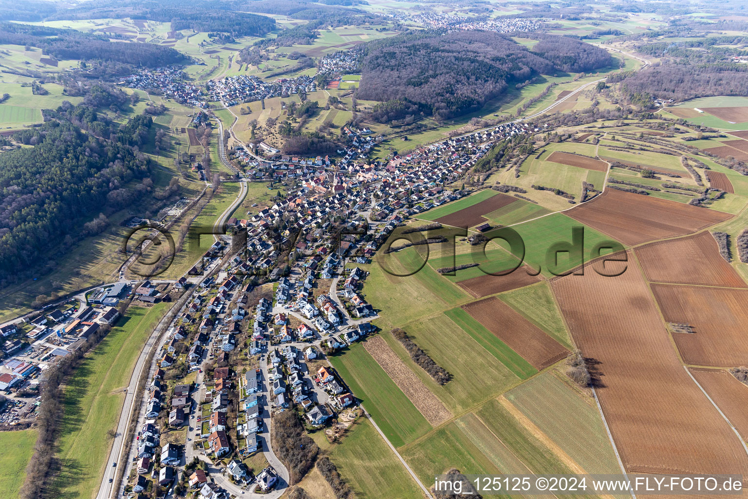 Vue aérienne de Aidlingen dans le département Bade-Wurtemberg, Allemagne