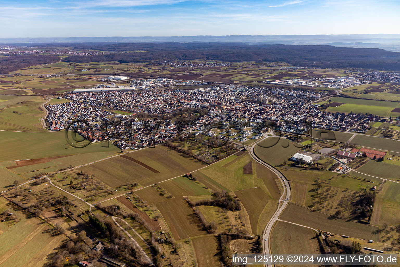 Vue aérienne de Gärtringen dans le département Bade-Wurtemberg, Allemagne