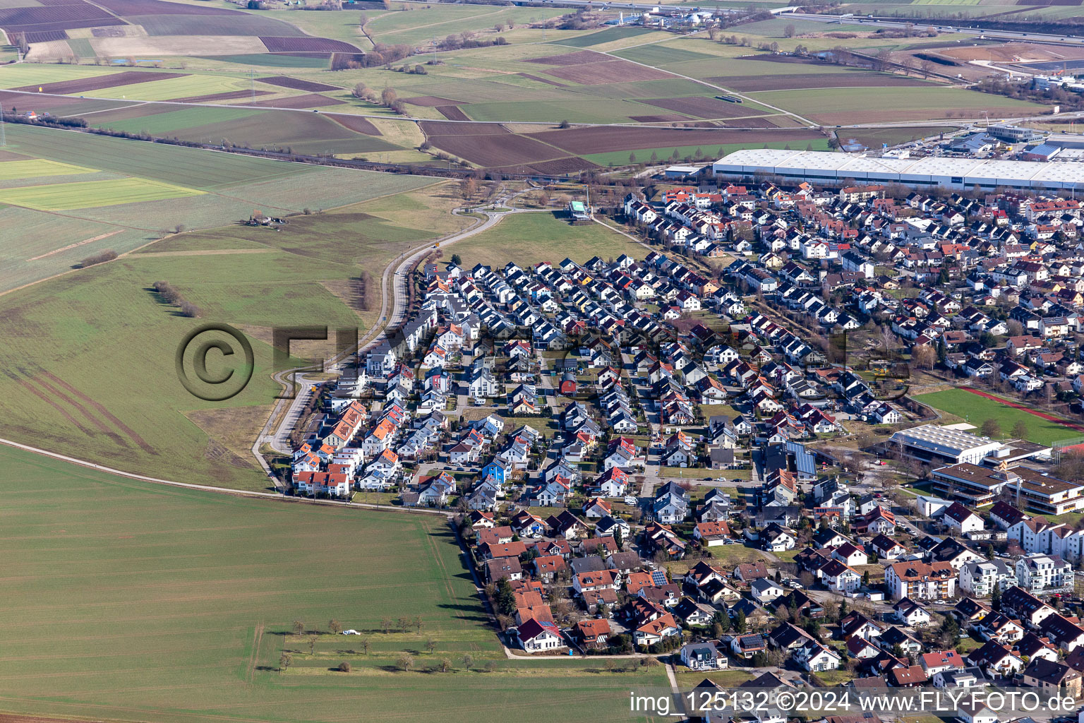 Photographie aérienne de Gärtringen dans le département Bade-Wurtemberg, Allemagne