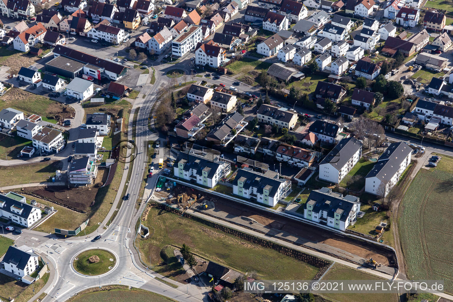 Vue aérienne de Chemin des épicéas à Gärtringen dans le département Bade-Wurtemberg, Allemagne