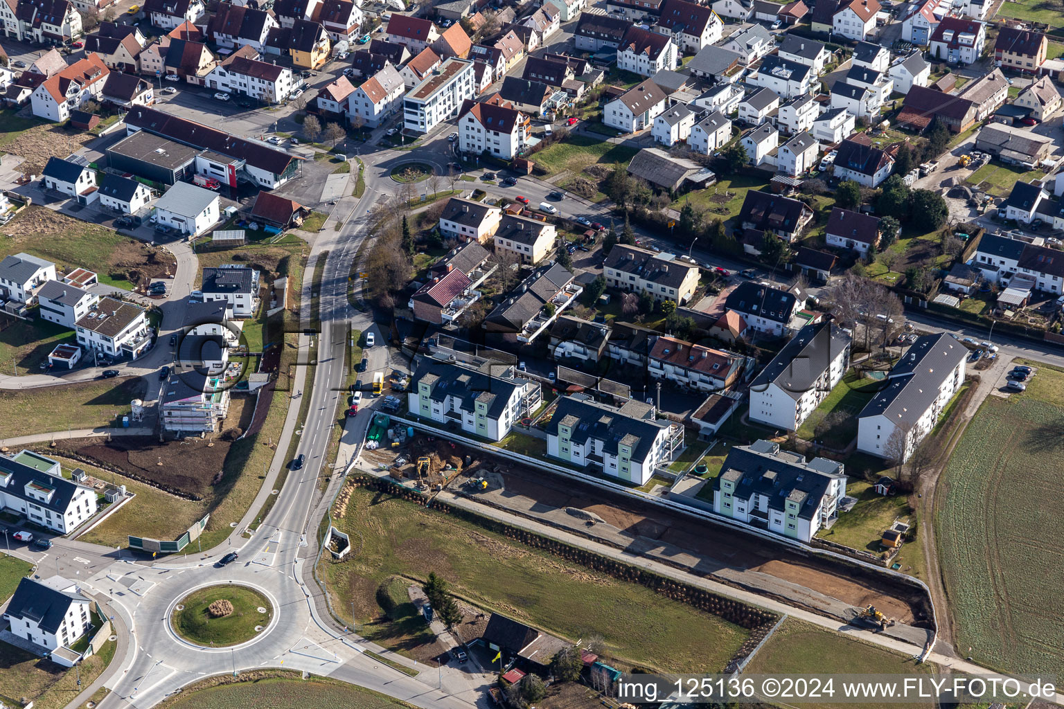 Vue aérienne de Chemin des épicéas à Gärtringen dans le département Bade-Wurtemberg, Allemagne