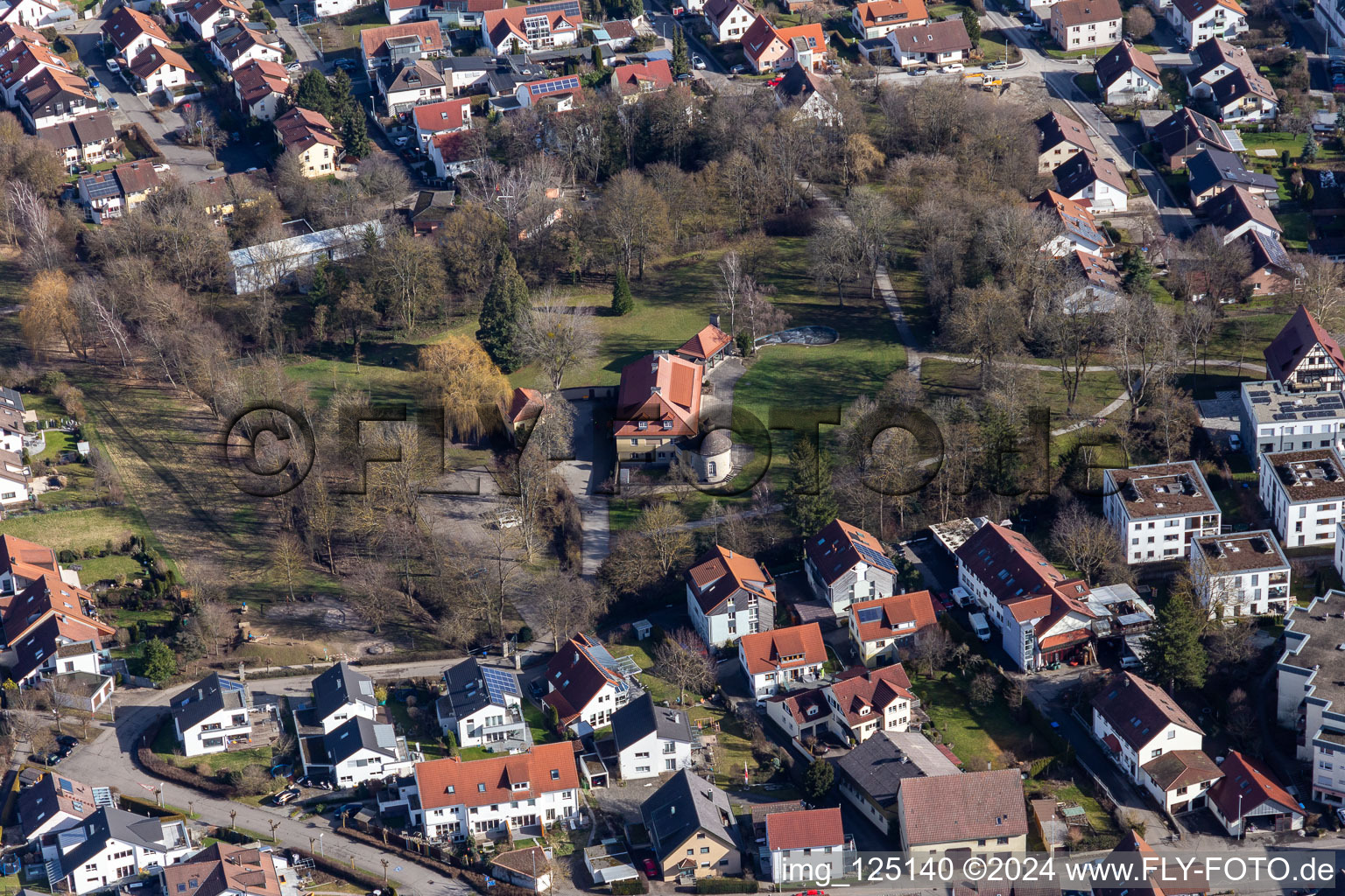 Vue aérienne de Villa Schwalbenhof à Gärtringen dans le département Bade-Wurtemberg, Allemagne