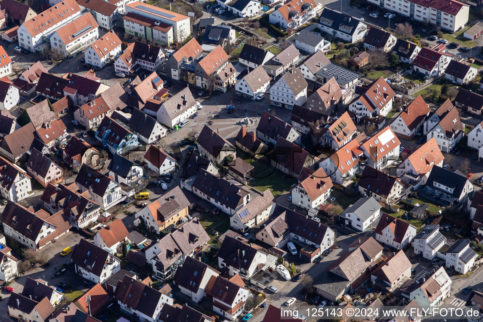 Vue aérienne de Marché à Gärtringen dans le département Bade-Wurtemberg, Allemagne