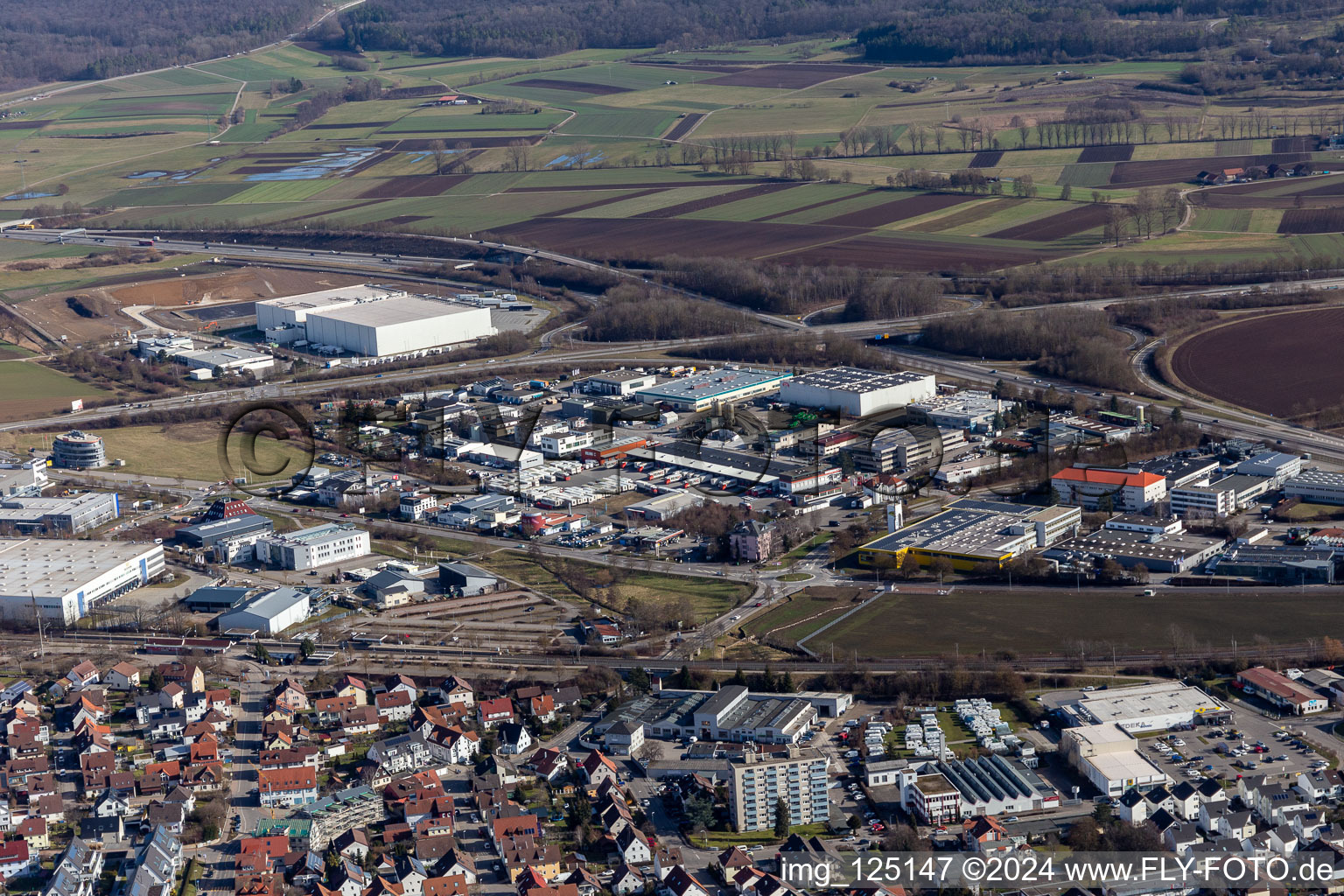 Gärtringen dans le département Bade-Wurtemberg, Allemagne hors des airs