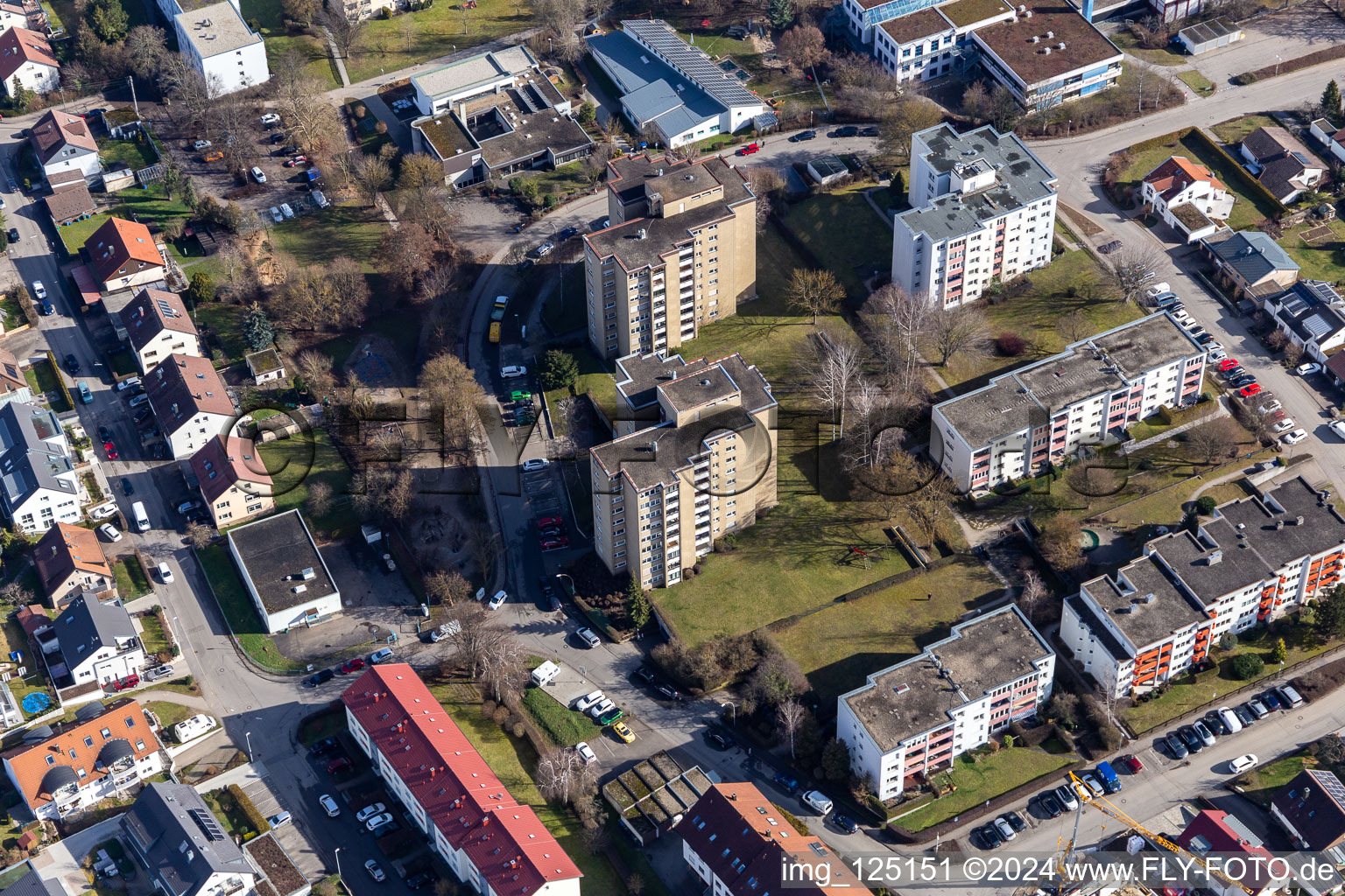 Vue aérienne de Schönbuchstr à Gärtringen dans le département Bade-Wurtemberg, Allemagne