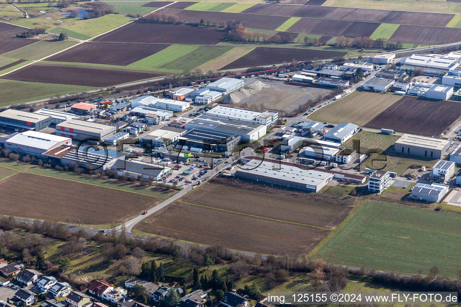 Vue aérienne de Activité commerciale Nufringen à Nufringen dans le département Bade-Wurtemberg, Allemagne