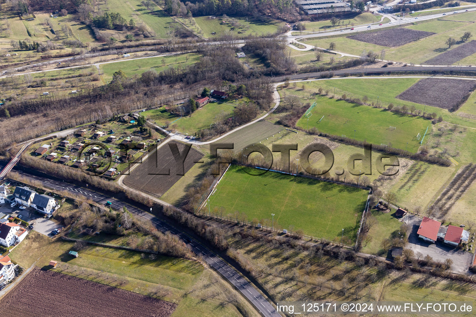 Vue aérienne de SV Affstatt à Herrenberg dans le département Bade-Wurtemberg, Allemagne