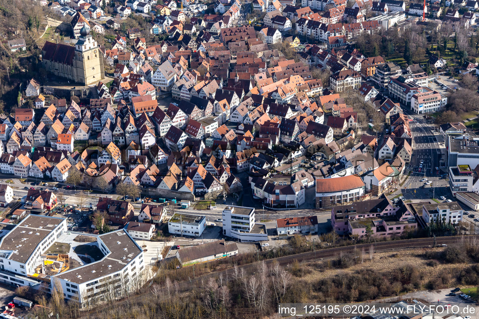 Vue aérienne de Voie Cooper à Herrenberg dans le département Bade-Wurtemberg, Allemagne