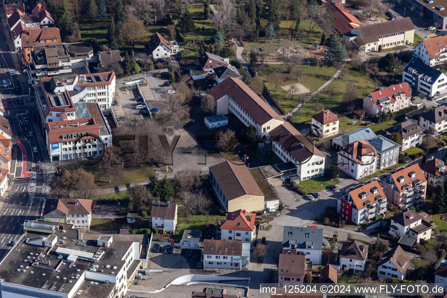 Vue aérienne de École Albert Schweitzer à Herrenberg dans le département Bade-Wurtemberg, Allemagne