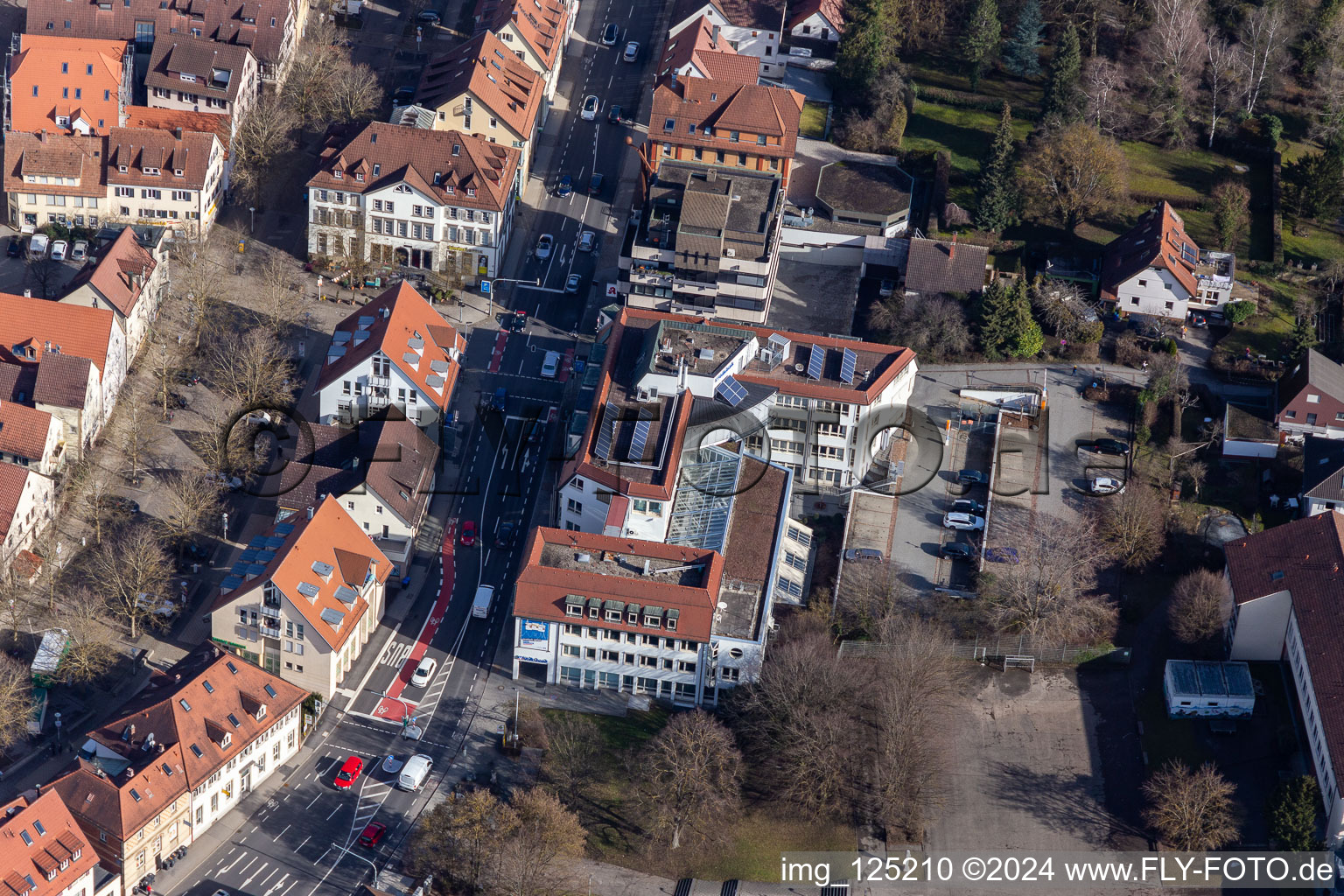 Vue aérienne de Banque populaire Herrenberg-Nagold à Herrenberg dans le département Bade-Wurtemberg, Allemagne