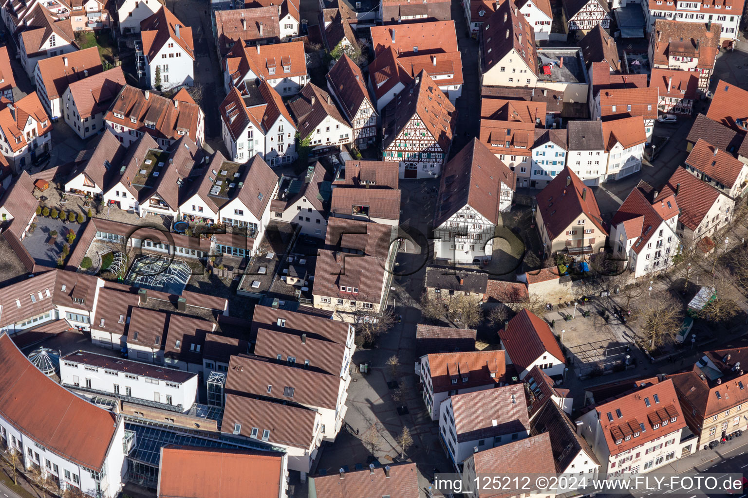 Vue aérienne de Cour du monastère à Herrenberg dans le département Bade-Wurtemberg, Allemagne