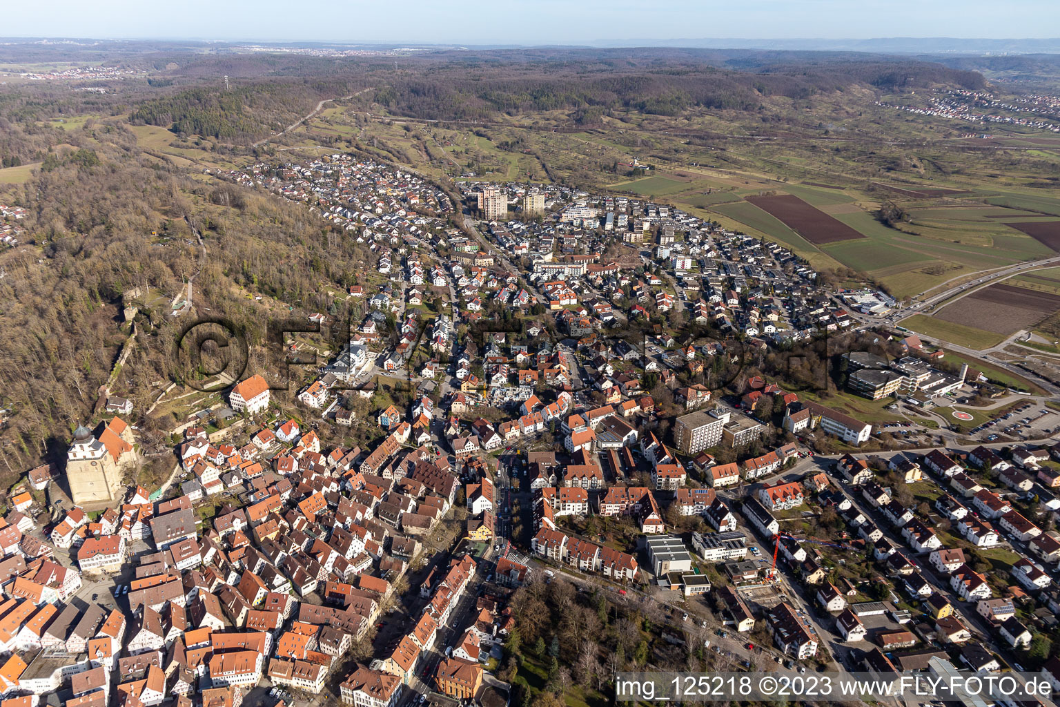 Photographie aérienne de Rue Hildrizhauser à Herrenberg dans le département Bade-Wurtemberg, Allemagne