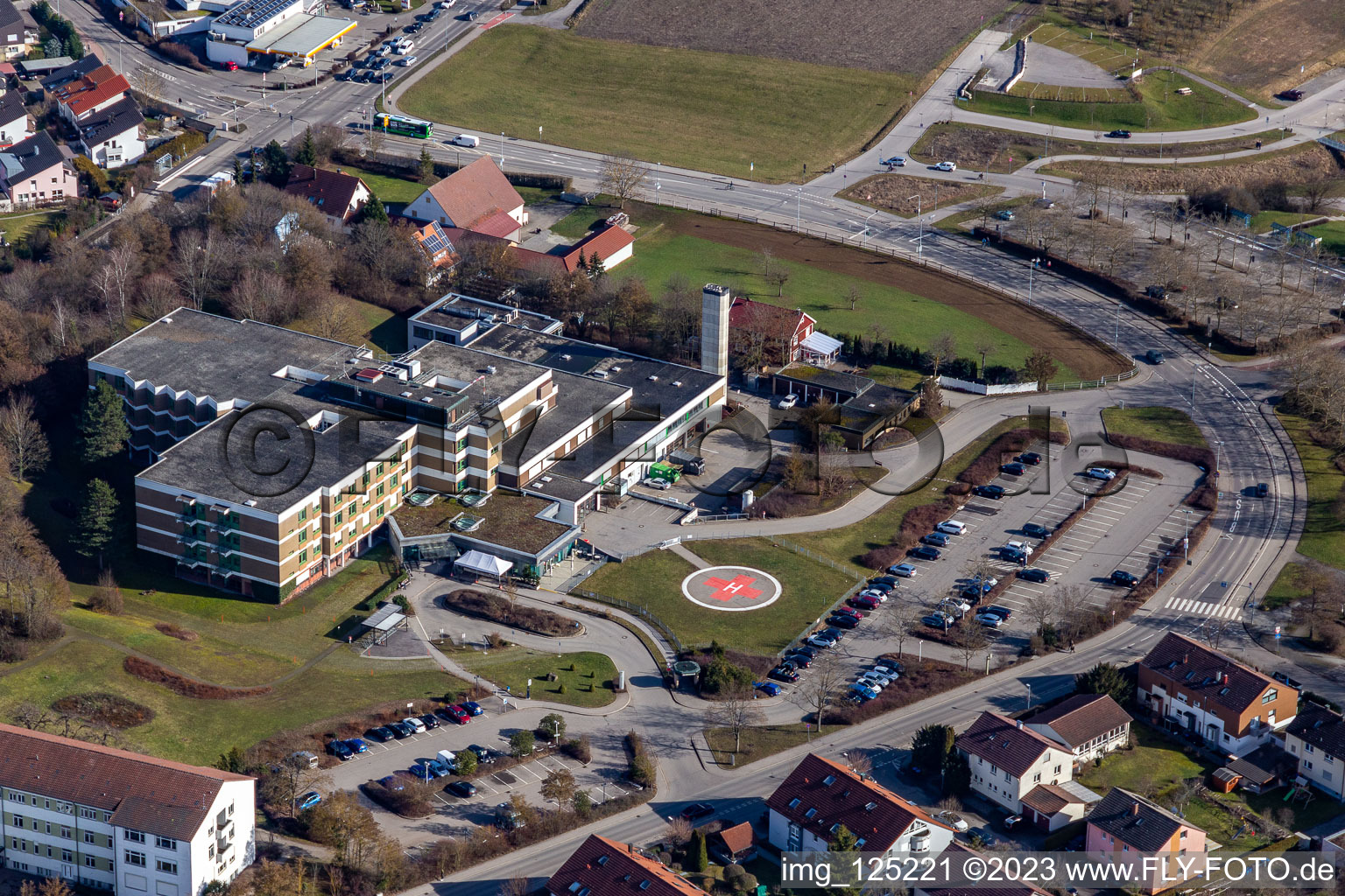 Vue aérienne de Hôpital à Herrenberg dans le département Bade-Wurtemberg, Allemagne