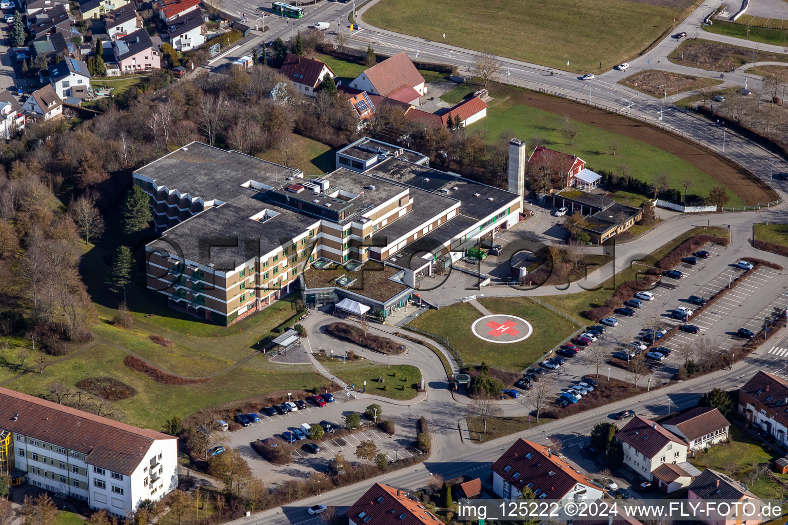 Vue aérienne de Hôpital à Herrenberg dans le département Bade-Wurtemberg, Allemagne