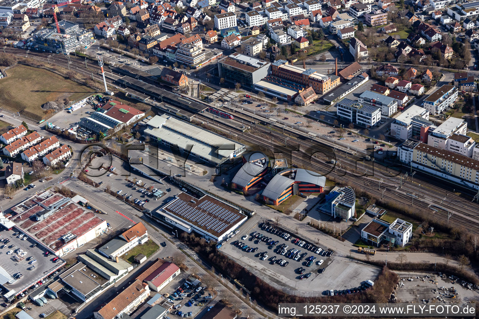 Vue aérienne de Parking couvert Kalkofenstr à Herrenberg dans le département Bade-Wurtemberg, Allemagne