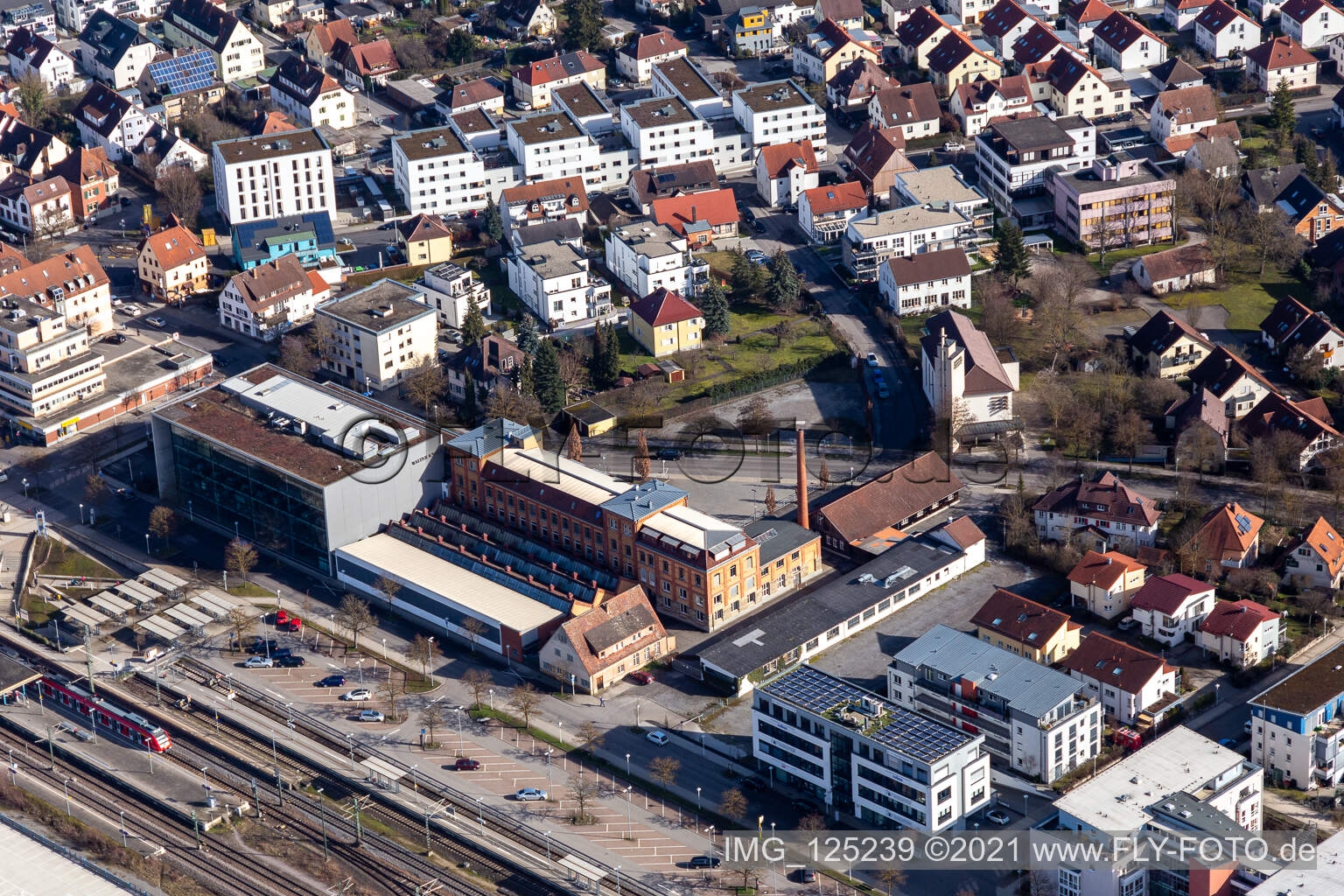 Vue aérienne de Rue Walther Knoll à Herrenberg dans le département Bade-Wurtemberg, Allemagne