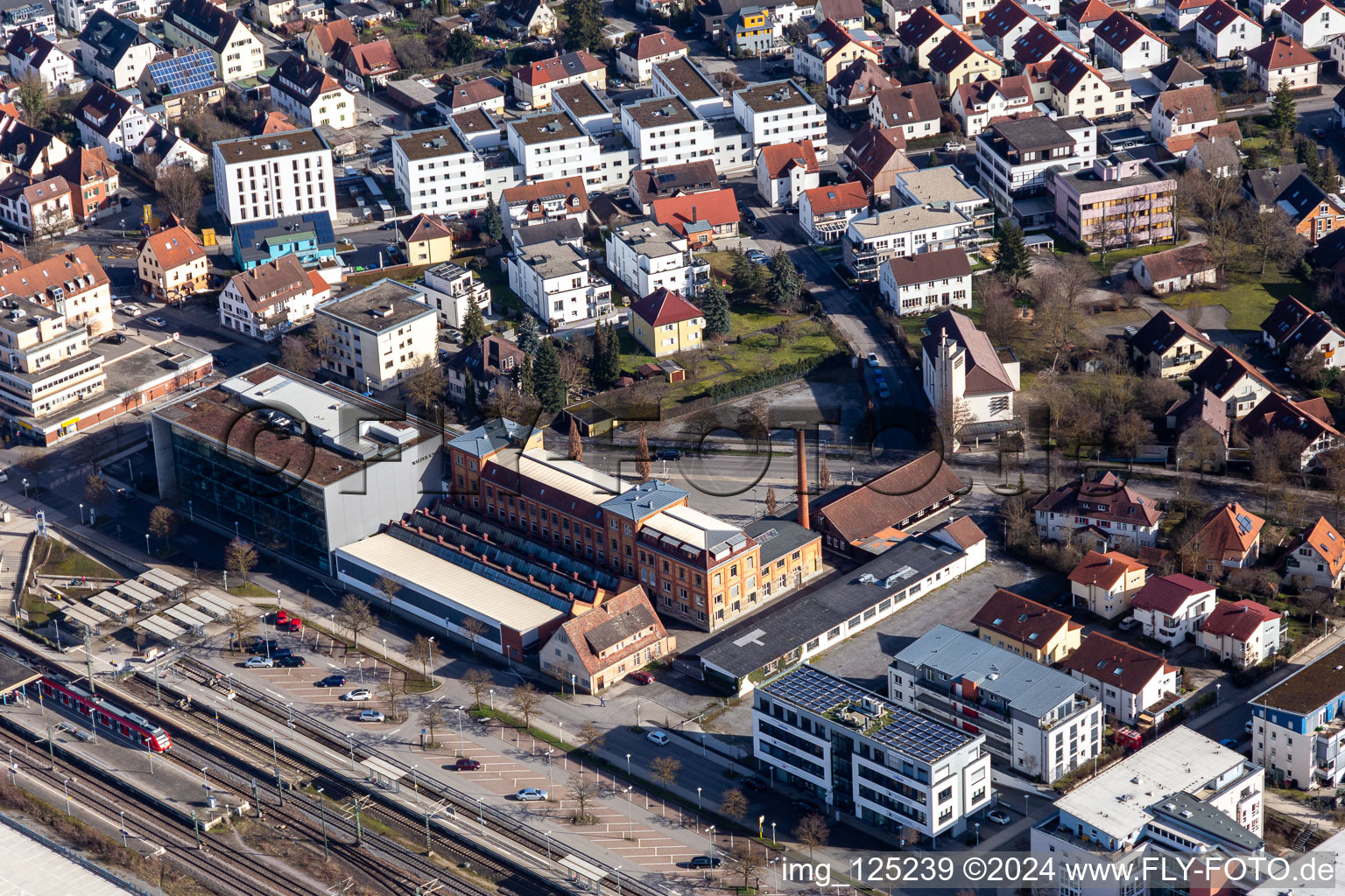 Vue aérienne de Rue Walther Knoll à Herrenberg dans le département Bade-Wurtemberg, Allemagne