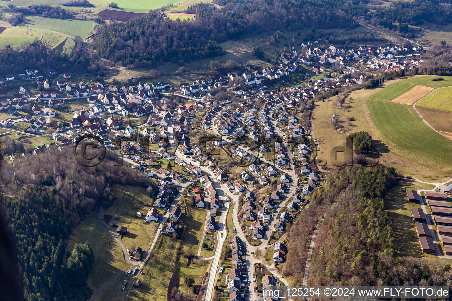 Photographie aérienne de Quartier Sulz am Eck in Wildberg dans le département Bade-Wurtemberg, Allemagne